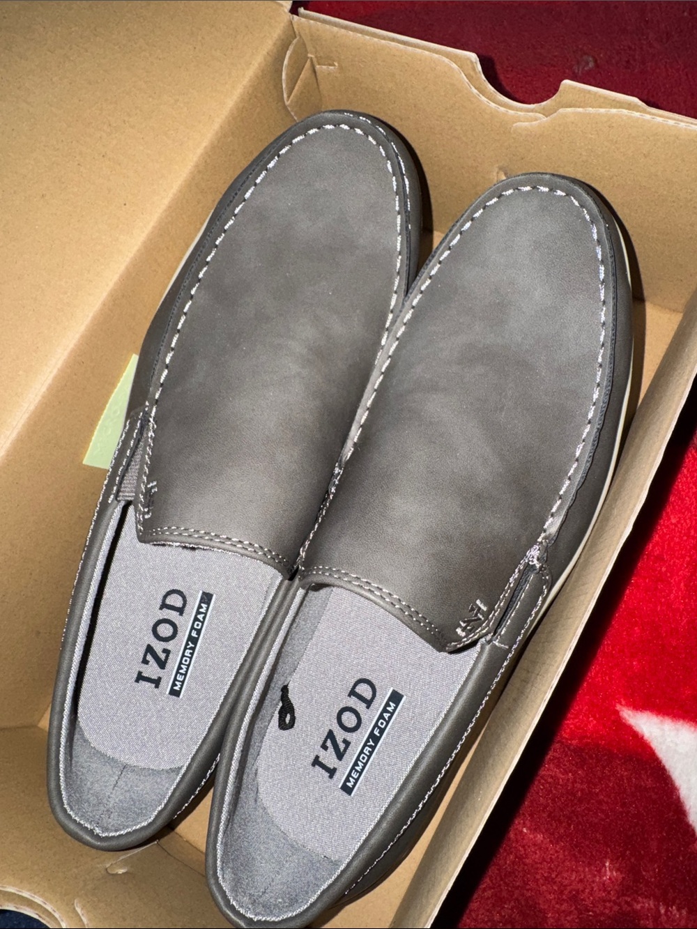 Izod Men's Gray Slip-On Loafers